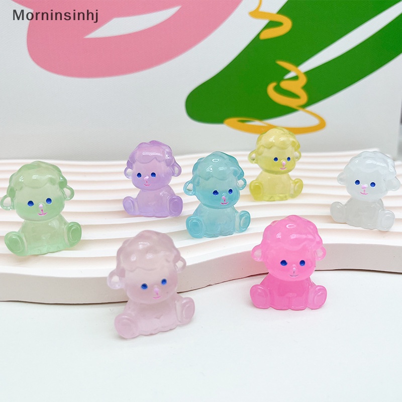 Mornin 5 Pcs Kreatif Bercahaya Kartun Lucu Doggy Neon Lanskap Mikro Kerajinan Tangan Dekorasi Rumah Miniatur Resin Craft Ornamen id