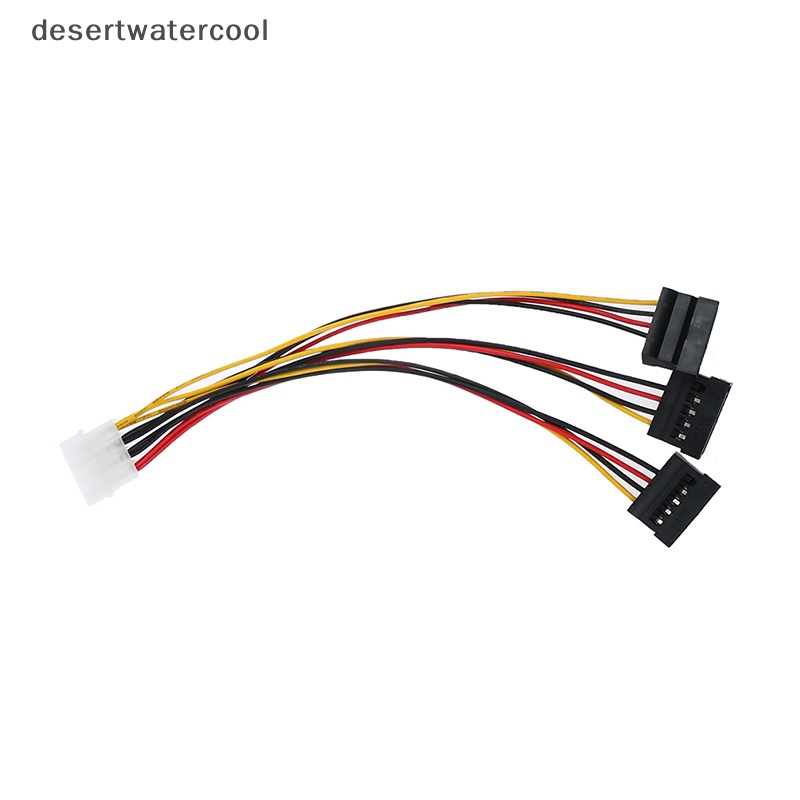 Deid 4Pin IDE Molex To 3ata SATA Power Splitter Konektor Kabel Ekstensi Martijn