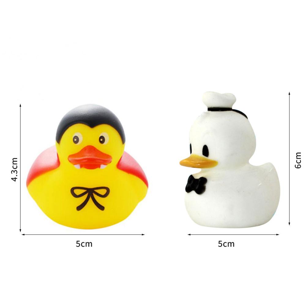 Timekey 1PC Cosplay Bebek Karet Mainan Mandi Bayi Anak Shower Bath Toy Float Suara Mencicit Bebek Lucu Renang Air Bermain Game Mainan J3L8