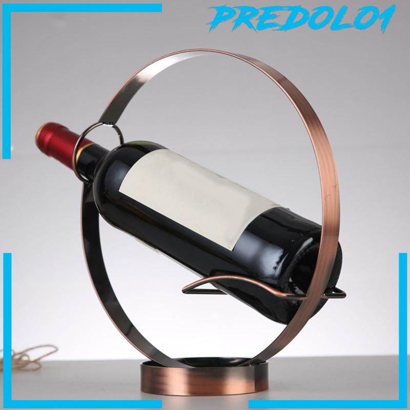[Predolo1] Rak Holder Botol Bahan Besi Bentuk Bola Untuk Hiasan Ruang Makan Kabinet