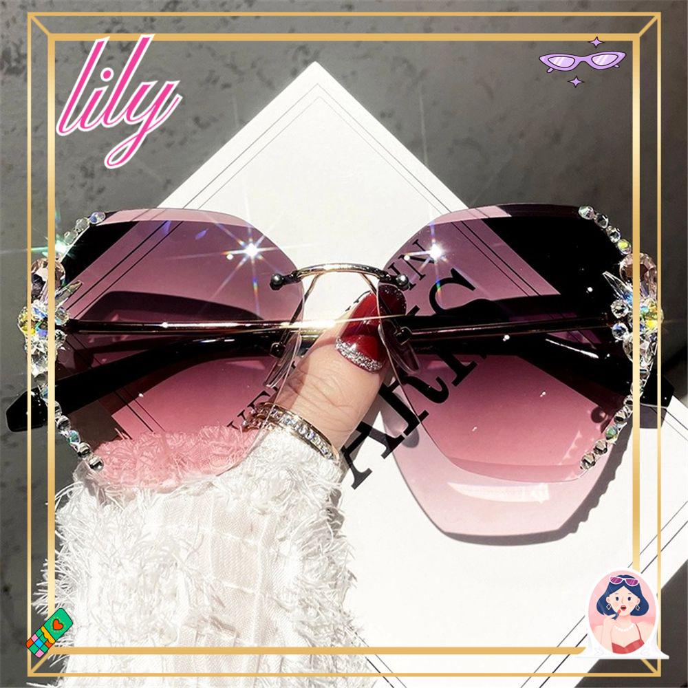 Lily Berlian Imitasi Kacamata Mode Baru UV400 Perempuan Kacamata Wanita Kacamata Matahari