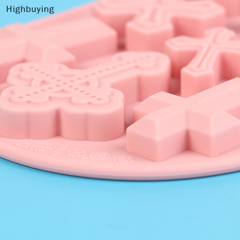 Hbid Cetakan Silang Silikon DIY Baking Tray Kue Coklat Permen Fondant Baking Mold Glory