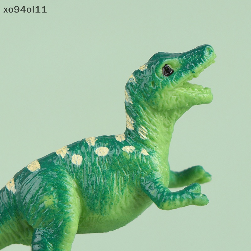 Xo 1Pcs Simulasi Model Dinosaurus Kecil Hijau Karnivora Dinosaurus Mainan Ornamen OL