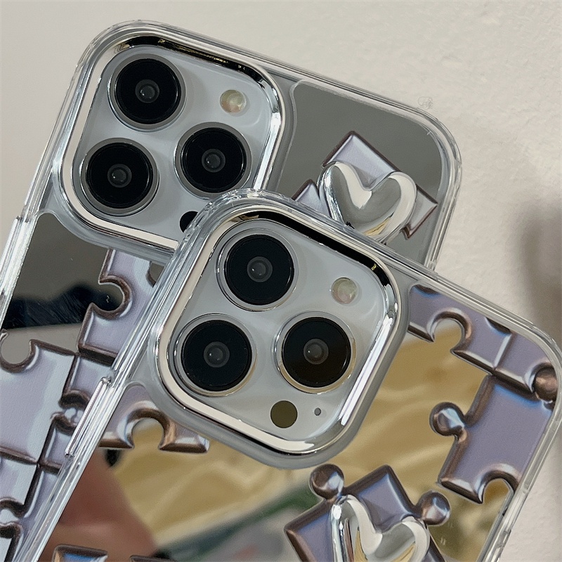 Cocok Untuk Iphone14 Pro Max iPhone Phone Case Permukaan Cermin Kamera Perlindungan Shockproof Kuat Kompatibel Dengan Iphone13 13pro 13prm iPhone 11 7Plus 8Plus Xr XS 12 Pro Max Phone Case