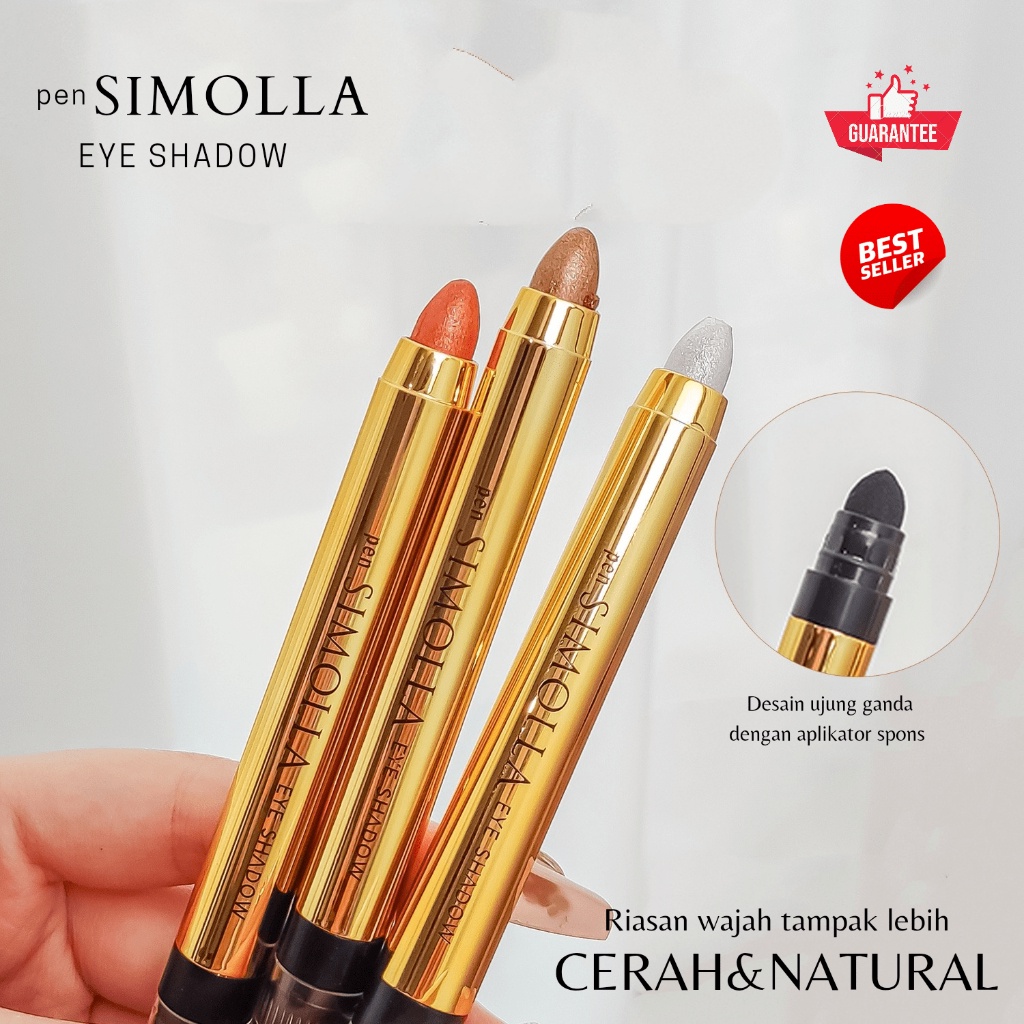 Eyeshadow Pensil crayon SIMOLLA 2in1 eyeshadow and Highlighter Pigmented color premium