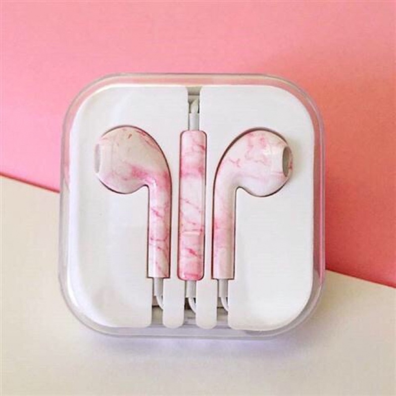 Fashion Color Cute In-ear Headphones 3.5mm Jack Headphone Kabel Dengan Mikrofon