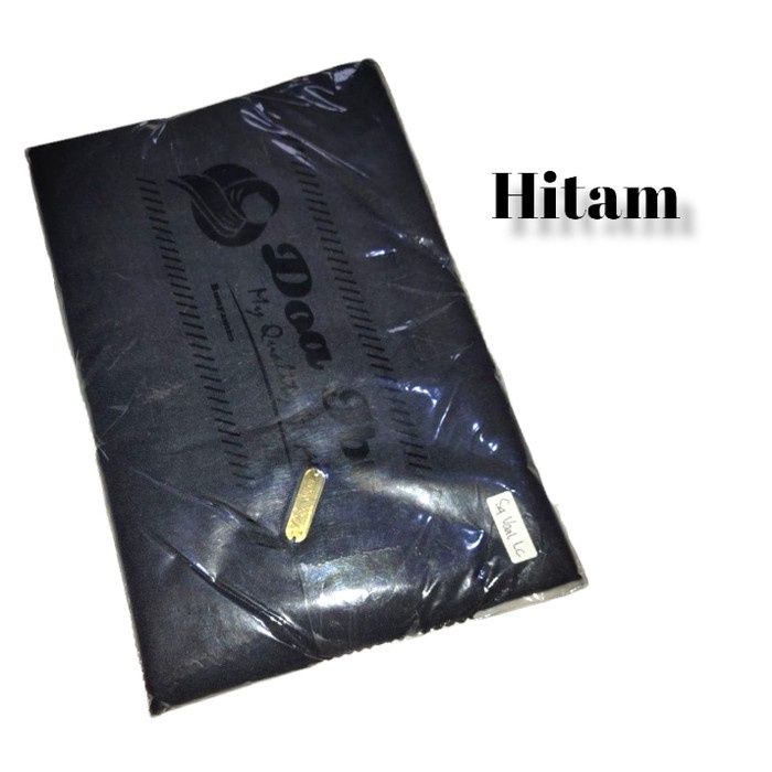 [KOS] Hijab Segiempat Voal Premium Polos Lasercut Kerudung Segiempat Doa Ibu - Hitam