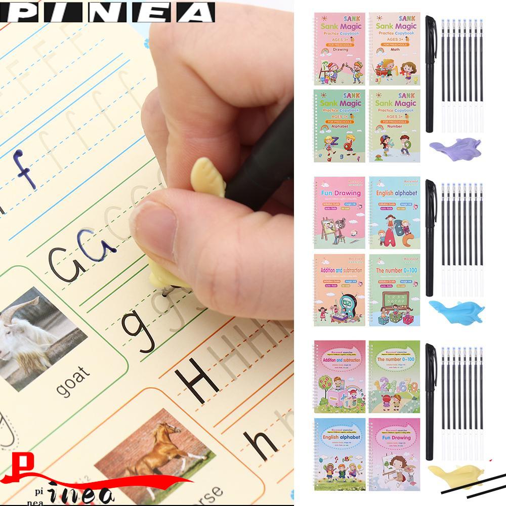 Pineapple 4PCS /pack Buku Latihan Set Kata Copybook Tulisan Tangan Kaligrafi Kaligrafi Inggris Kaligrafi