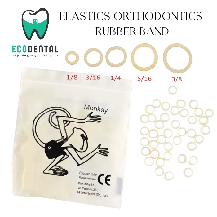 Dental Orthodontic Elastics Karet Elastik Ortho Ormco Style Isi 100pc