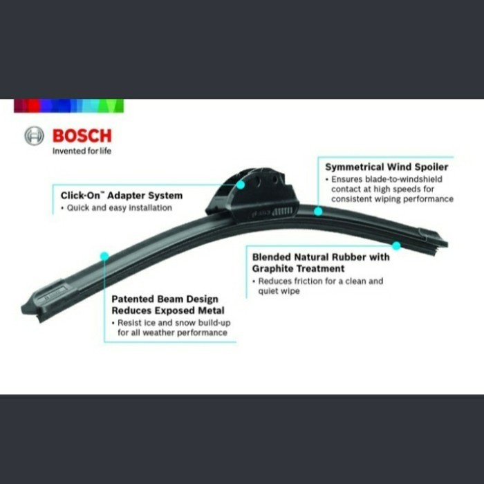 Paket Wifer BOSCH Original Etios Valco Depan Belakang Karet Wiper