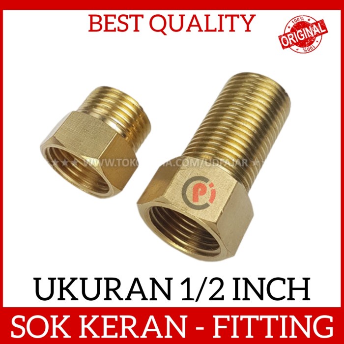 Sok Soket Keran Drat Luar Dalam Derat 1/2 Inch Fitting Kran Panjang