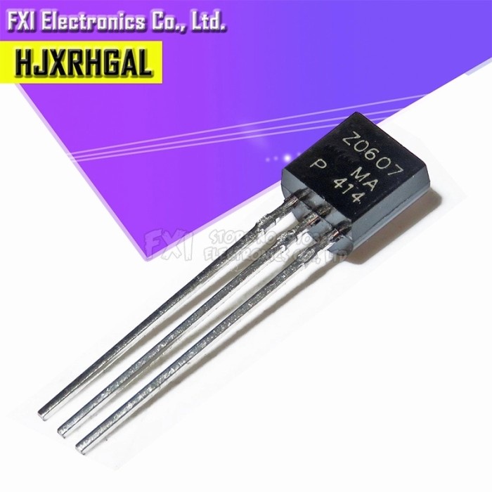 5 pcs Z0607MA Z0607 Triacs 0,8A 600V Transistor To-92 Komponen Fan Blower