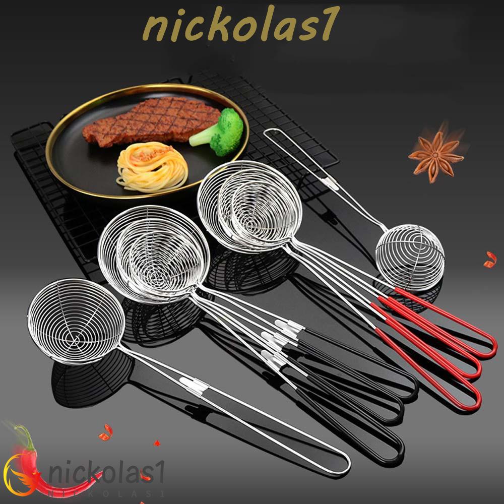 Nickolas1 Saringan Stainless Steel Home Kitchen Grid Scoop Aksesoris Dapur Penggorengan Makanan Food Filter