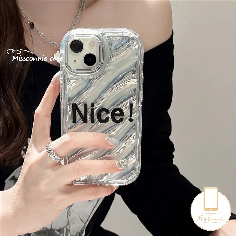 Luxury Simple Alfabet Inggris Bagus Case Cocok Untuk IPhone 11 13 14 12 Pro Max6 6S 7 8 Plus XR X XS MAX 7Plus 8Plus SE 2020lembut Tpu Bening 3D Bergelombang Melengkung Sarung Kartu Laser