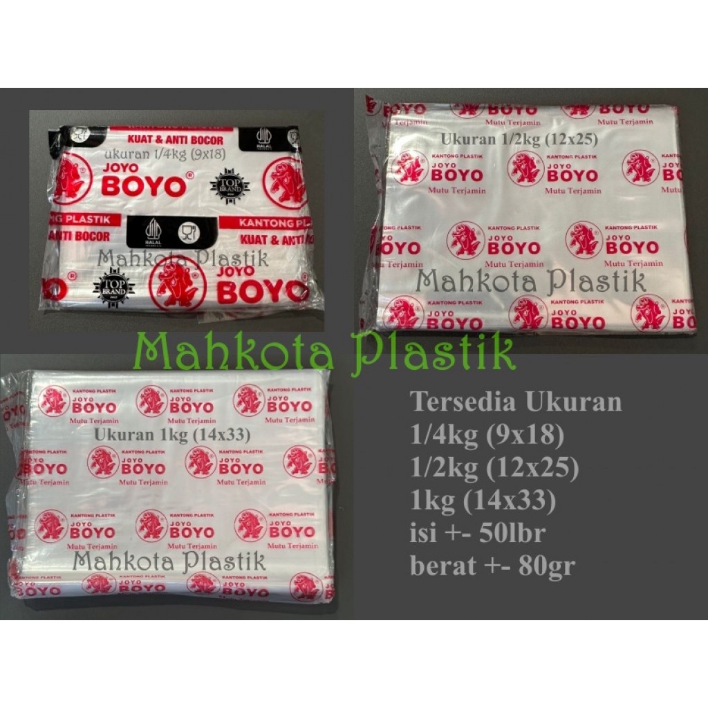 Plastik PP Joyo Boyo Bening Plastik Pentol