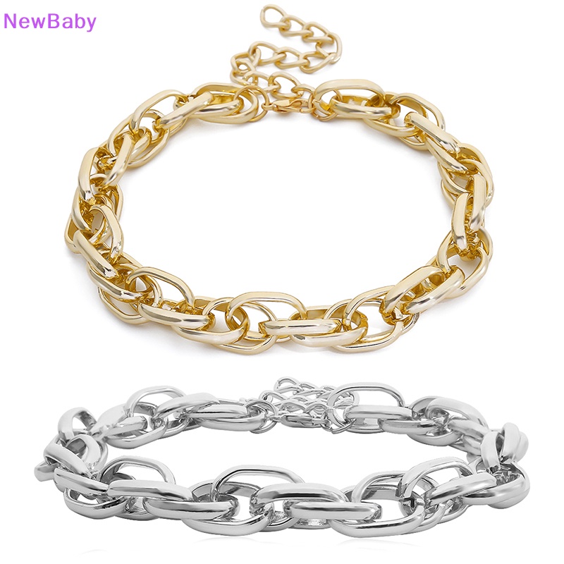 Newbaby Punk Berlebihan Logam Berat Tebal Rantai Choker Kalung Wanita Goth Perhiasan Hadiah ID