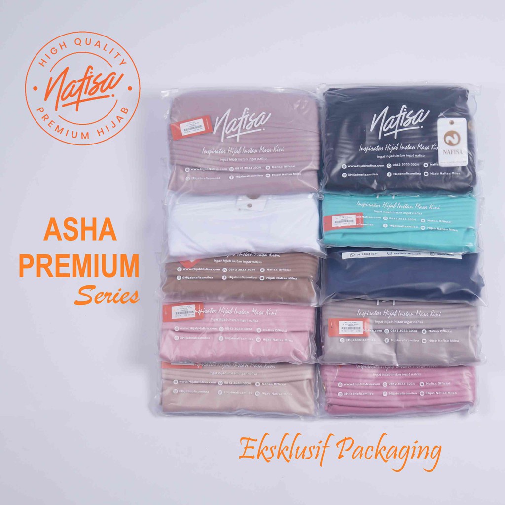 PROMO !!! Jilbab Instan Nafisa Asha Size Jumbo | Hijab Instan Pad Antem | Hijab Instan Bergo Kaos | Khimar Simple