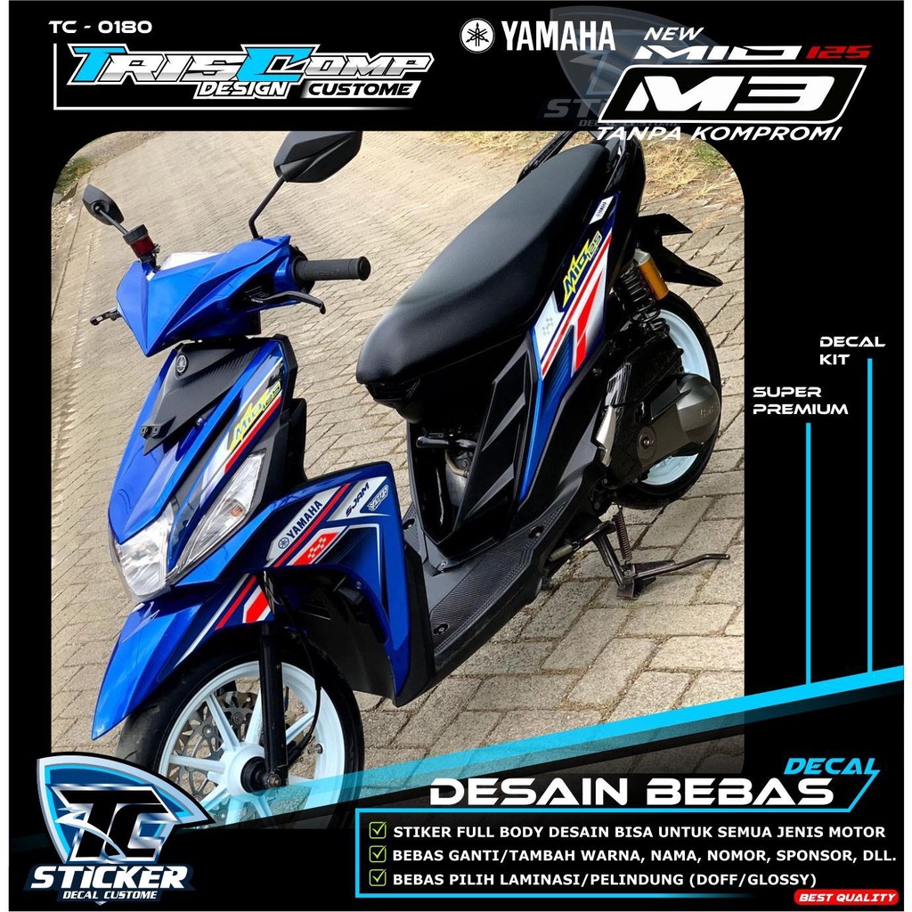 Stiker Full Body Motor Mio M3 / Mio 125 / Mio Z / Mio SOUL Decal  Bisa Request - Decal Stiker Mio M3
