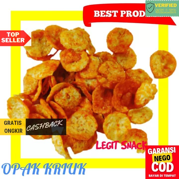 

Kecimpring mini 500gr kecimpring pedas opak singkong pedas opak singkong mini krupuk singkong pedas .