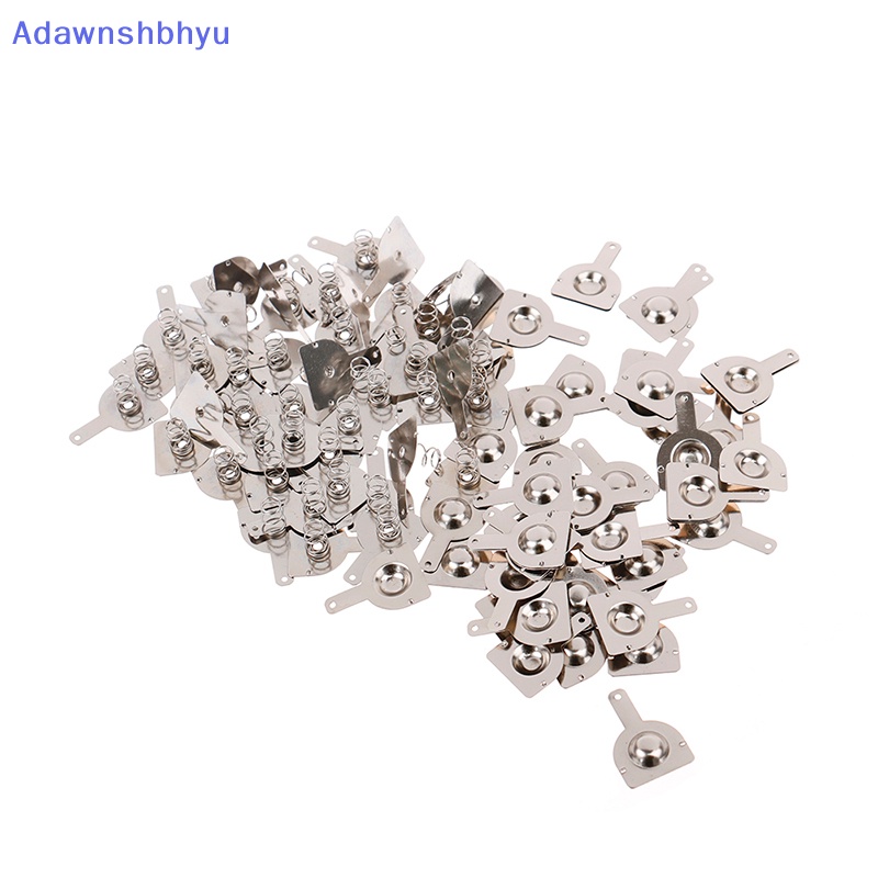 Adhyu 100pcs 18650 Piring spring Kontak Tunggal Positif Dan Negatif 50pasang 16x18.5mm ID