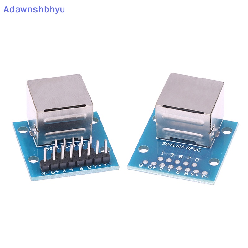 Adhyu RJ45 Network Port Adapter Kepala Kristal Female Socket Circuit Board Dengan ID Lampu