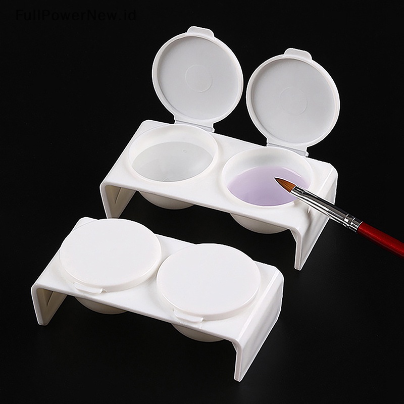 Power Sikat Kuku Wadah Cuci Alat Manicure Nail Art Pigmen Holder Dappen Dish ID