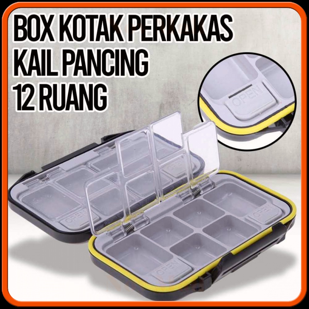 Box Kotak Perkakas Kail Pancing 12 Ruang -ST816