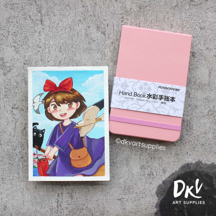 

Watercolor Sketchbook POTENTATE Mini 9x14cm Handbook Buku Sketsa - Hitam