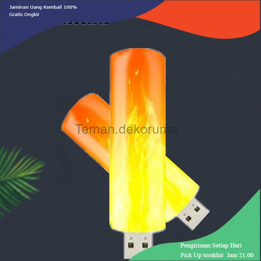 TD - LMP HZZKZZ Lampu LED USB Flame Effect 5 V Yellow Light - HZ20