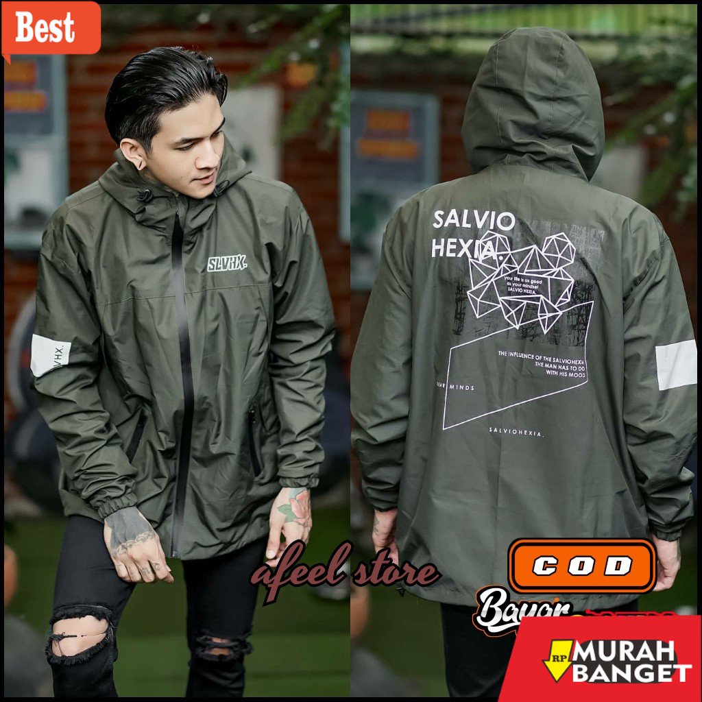 Jaket parasut pria terbaru- JAKET KASUAL PARASUT-JAKET ORIGINAL SALVIO HEXIA-JAKET WP-JAKET PARASUT 
