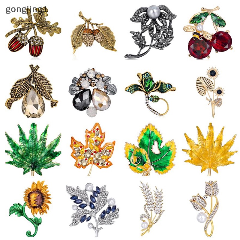 Ggg Fashion Vintage Bros Lencana Kristal Berlian Imitasi Pin Wanita Baroque Perhiasan Pesta ID