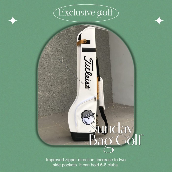 BIG SALE TAS GOLF TITLEIST DRIVING BUCKET CLASSIC HALF BAG WHITE