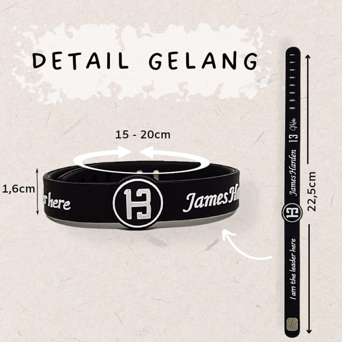 Gelang Tangan Karet Pria Basket NBA  Rubber Bracelet Sport - H-Kuning/LEBRON