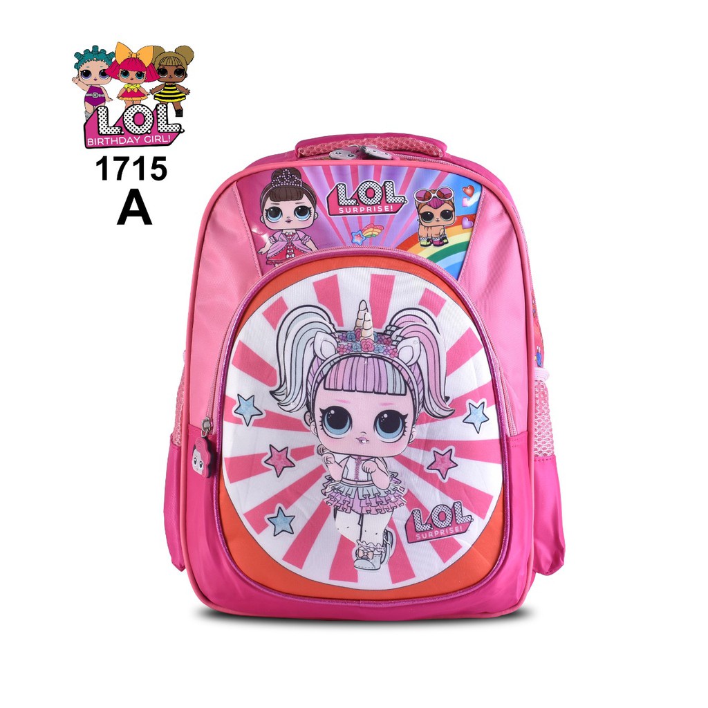 (Toko OB) Tas Cartoon Anak Perempuan Lampu+ Music 1715 14&quot; Motif Frozen,LOL,Little Pony,Unicorn,Hello Kitty