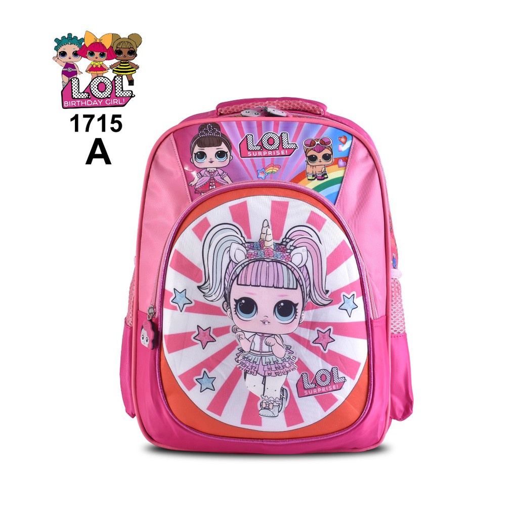 (Toko OB) Tas Cartoon Anak Perempuan Lampu+ Music 1715 14&quot; Motif Frozen,LOL,Little Pony,Unicorn,Hello Kitty