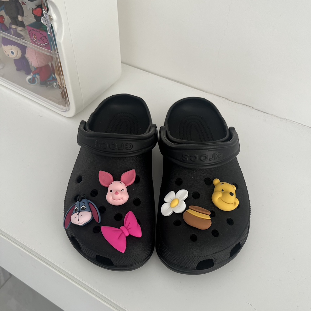 &lt;6pcs Winnie the Pooh&gt;Crocs charm jibbitz clog jibbitz set Stiker Crocs Lucu DIY Aksesoris Crocs Pin