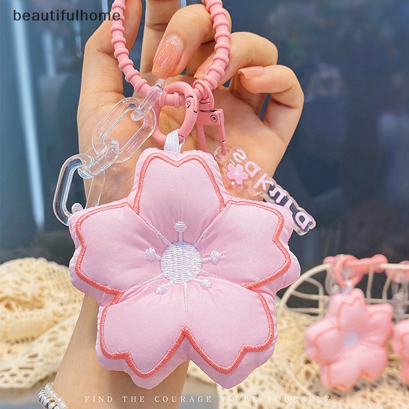 {beautifulhome} Fashion Sakura Bunga Liontin Lanyard Gantungan Kunci Keyring Bag Gantung Hiasan Tali Aksesoris Hadiah.