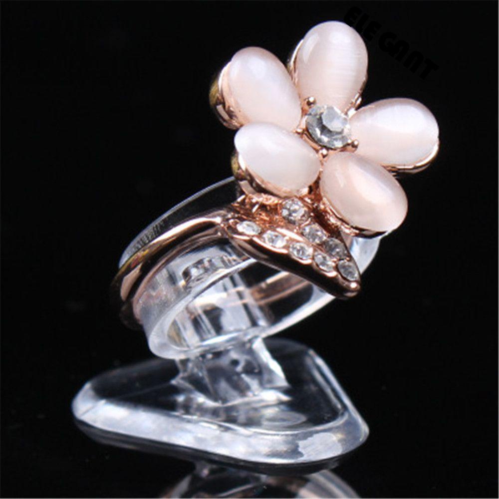 [Elegan] 5pcs Tempat Cincin Perlengkapan Perhiasan Plastik Bening Transparan