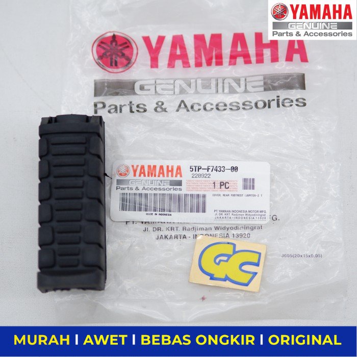 Karet Footstep Kiri Yamaha Jupiter Z Mio Sporty Vega 5TP-F7433-00 - Sparepart Sperpart Spare Part Mo
