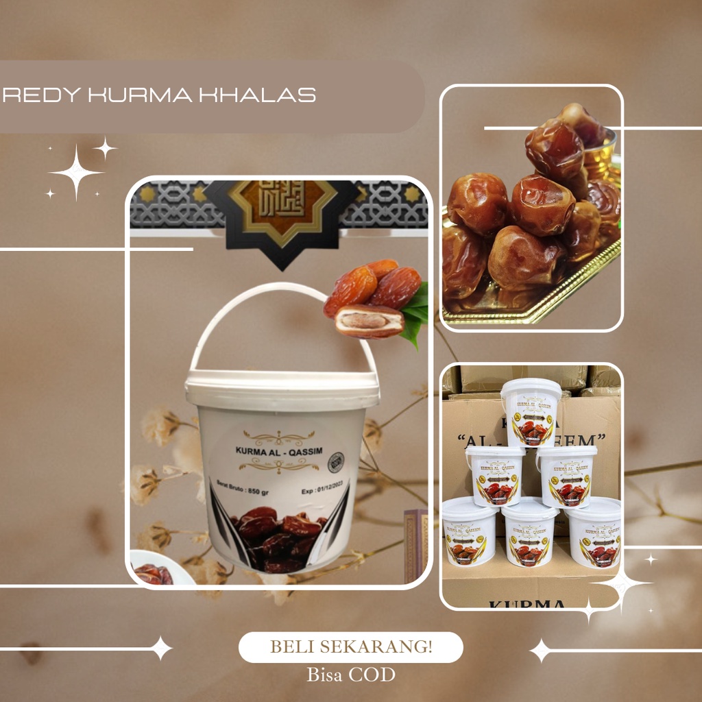 

KURMA KHALAS AL QASIIM 850G ORIGINAL ,KURMA NABI MUHAMMAD MAKANAN SEHAT DAN SUNNAH (GRATIS KARDUS DAN BUBBLEWRAP ) BISA COD