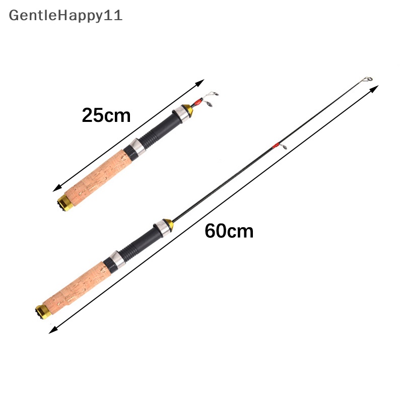 Gentlehappy Kokot Pancing Es Udang Ultra-Pendek Telescopic FRP Fiber Fishing Reels Umpan Anti Slip Handle Casg Rod Tackle id