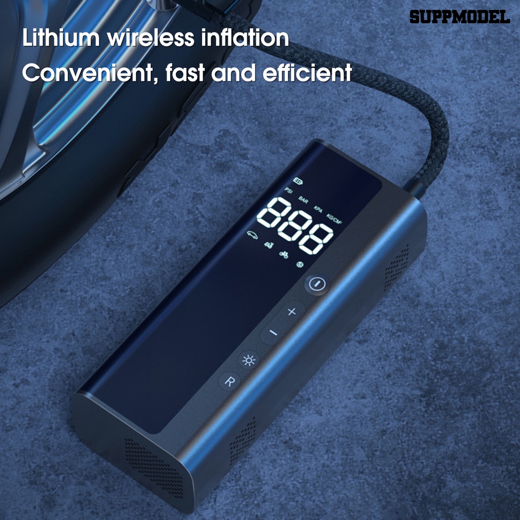 [SM]Car Pompa Angin Layar LCD Lampu LED USB Rechargeable Low Noise Waktu Siaga Lama Pengisian Cepat Cerdas Max 150PSI Pompa Udara Elektrik Untuk Mobil