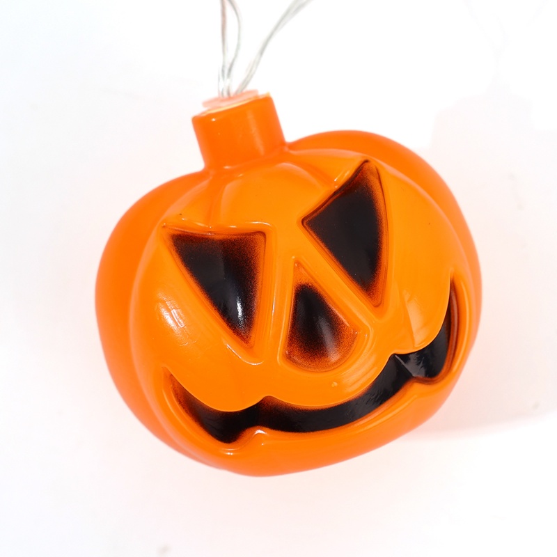 1.5 /3m DIY Halloween Pumpkin Ghost 10 /20LED String Lights 3D Orange Pumpkin Lantern Lights Untuk Perlengkapan Dekorasi Pesta Halloween