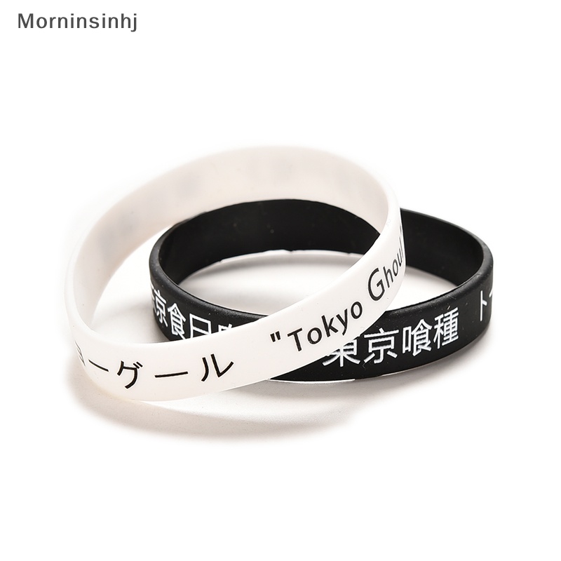 Mornin Untuk Anime Tokyo Ghouls Silicon Wristband Black Fan Made Bracelet New WF id