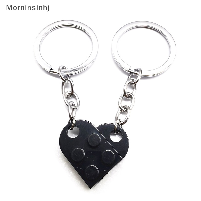 Mornin Gantungan Kunci Puzzle Bisa Disambung Dan Belah Blok Bangunan Couple Love Key Chain id