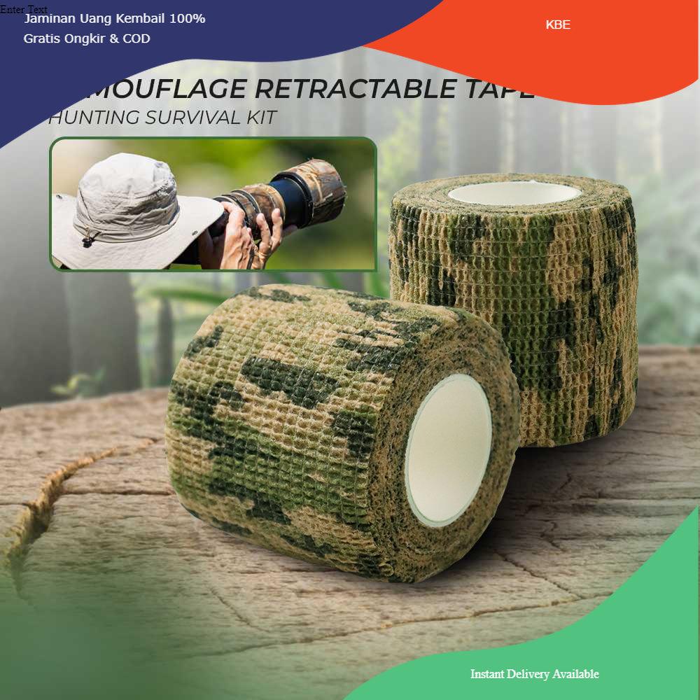 

Alat Perekat FORAUTO Camouflage Retractable Tape Hunting Survival Kit Lakban - H10 - Camouflage Viral