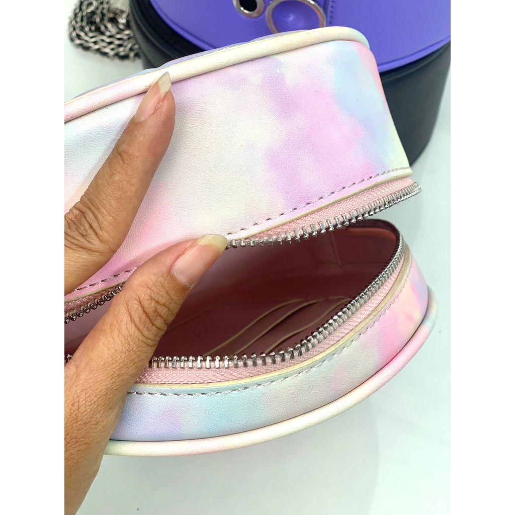 TAS SELEMPANG WANITA GIFT SET BOX CK975 ROUND SLING BAG PREMIUM IMPORT