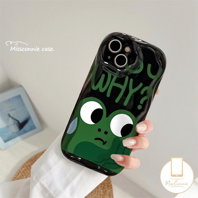 Soft Case 3D Wavy Curved Edge Untuk Realme C53 C55 C21Y C35 C12 C31 5 9i 5i 7i 6i 5s C11 C25Y C25 C20A C3 C20 C15 C33 C25s C30 C21 C17 Kartun Lucu Kodok Monster Kecil Pasangan Cover