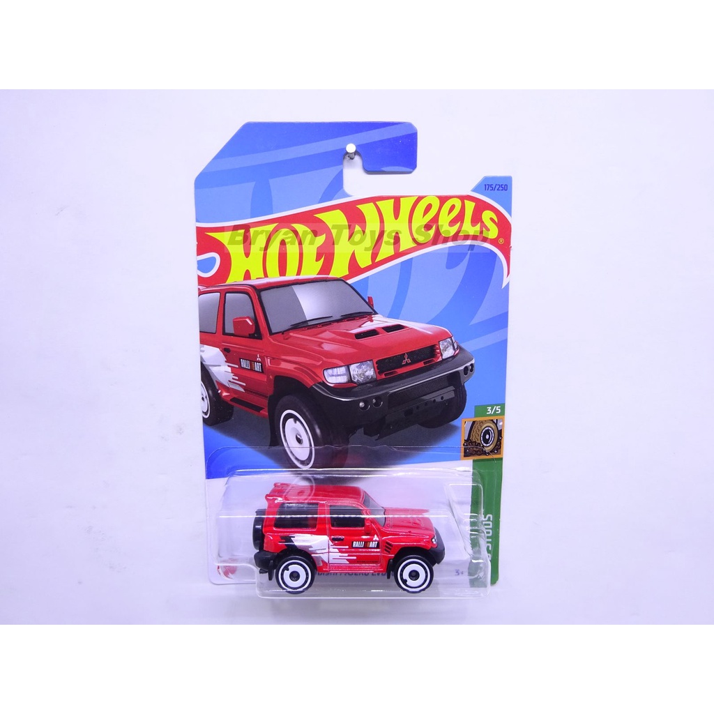 Hot Wheels Mitsubishi Pajero Evolution Merah Ralli Art