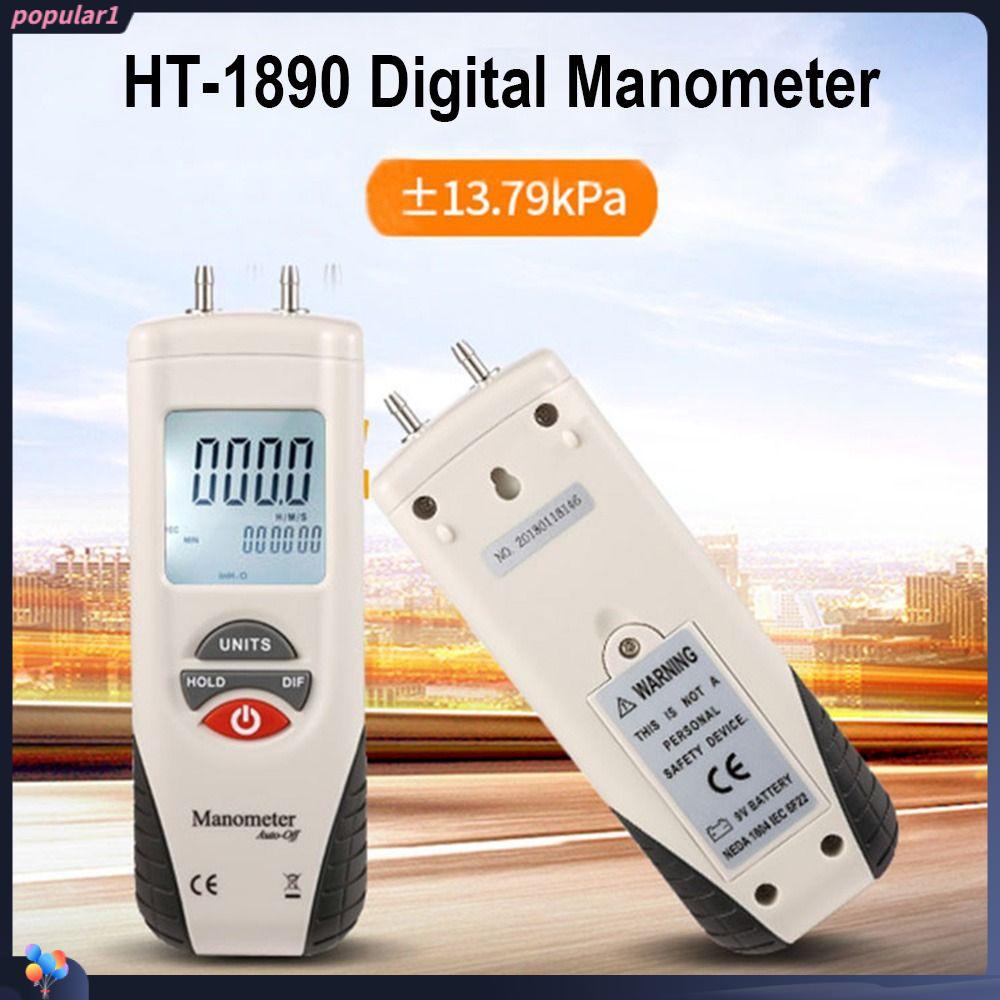 POPULAR Manometer Digital Populer HT-1890 LCD Display Backlight Pengukur Diferensial Tekanan Udara